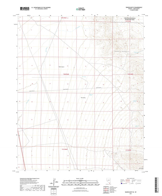 Searchlight SE Nevada US Topo Map Image