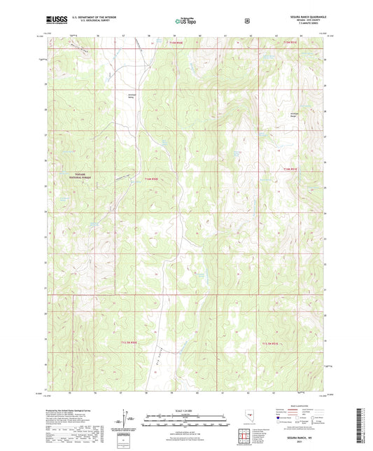 Segura Ranch Nevada US Topo Map Image