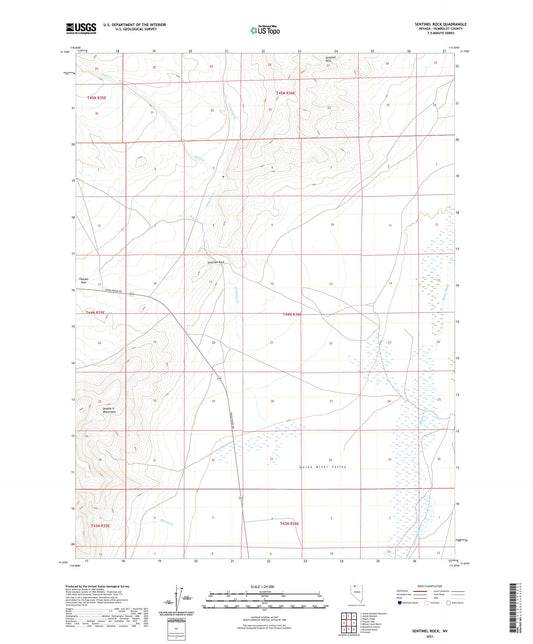 Sentinel Rock Nevada US Topo Map Image