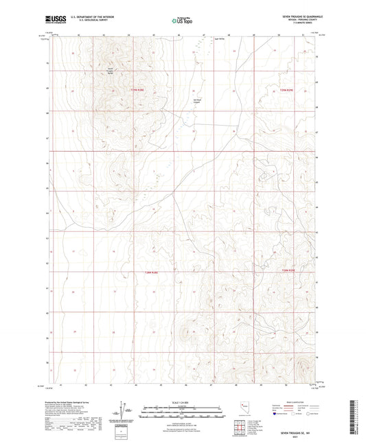 Seven Troughs SE Nevada US Topo Map Image