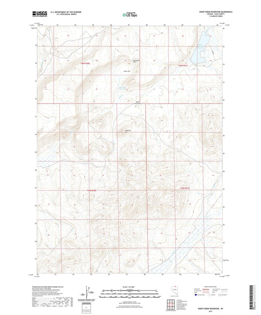 Sheep Creek Reservoir Nevada US Topo Map Image