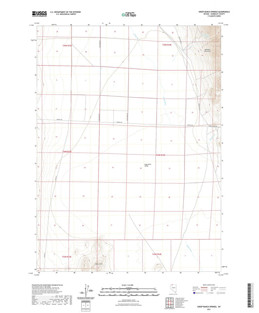 Sheep Ranch Springs Nevada US Topo Map Image