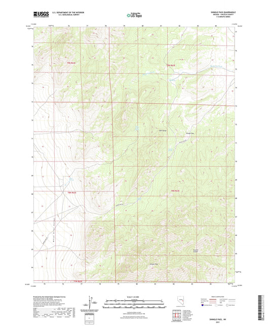 Shingle Pass Nevada US Topo Map Image