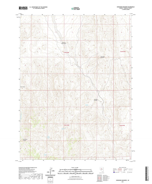 Shoshone Meadows Nevada US Topo Map Image