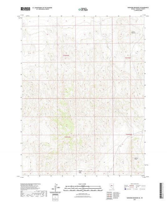 Shoshone Meadows SE Nevada US Topo Map Image