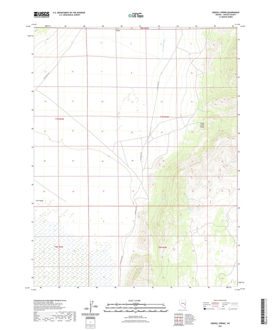 Sidehill Spring Nevada US Topo Map Image