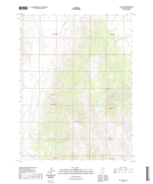 Silo Canyon Nevada US Topo Map Image