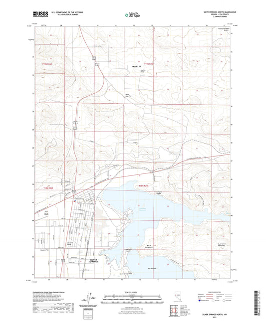 Silver Springs North Nevada US Topo Map Image