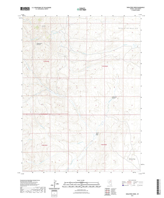 Singletree Creek Nevada US Topo Map Image
