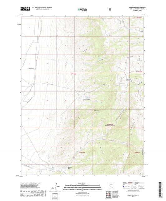 Sixmile Canyon Nevada US Topo Map Image