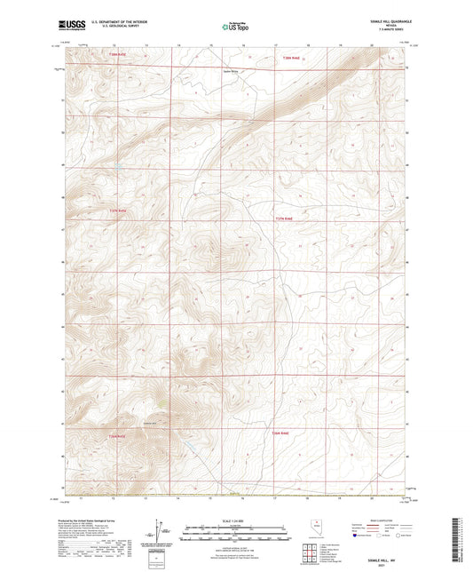 Sixmile Hill Nevada US Topo Map Image