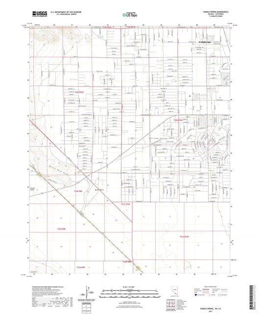 Sixmile Spring Nevada US Topo Map Image