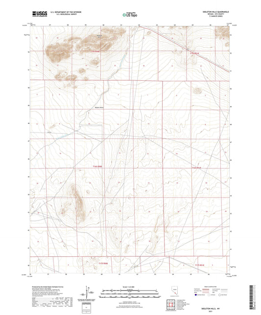 Skeleton Hills Nevada US Topo Map Image