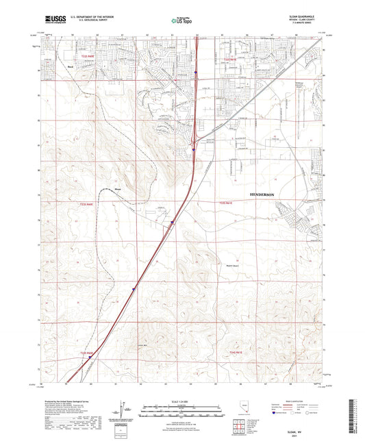 Sloan Nevada US Topo Map Image