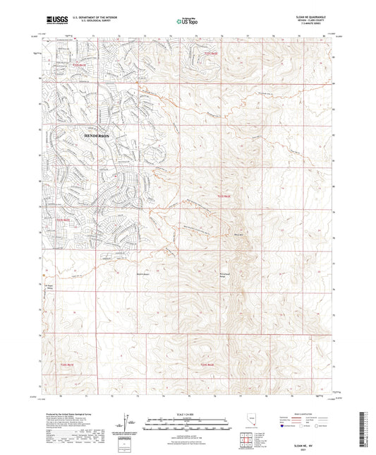 Sloan NE Nevada US Topo Map Image