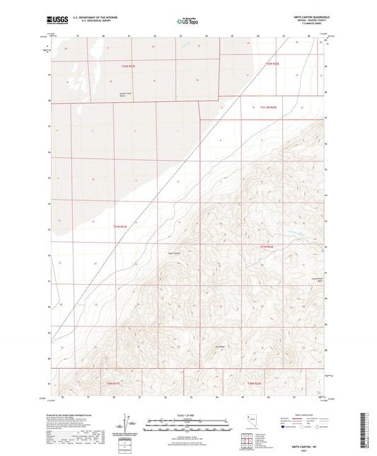 Smith Canyon Nevada US Topo Map Image