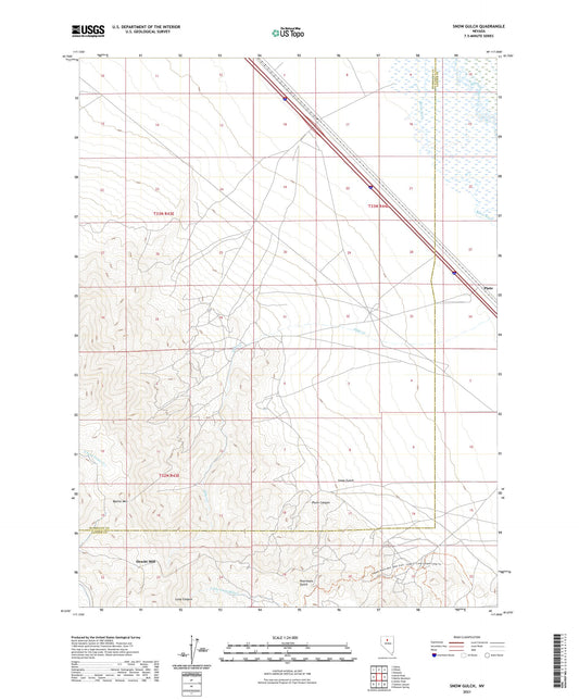 Snow Gulch Nevada US Topo Map Image