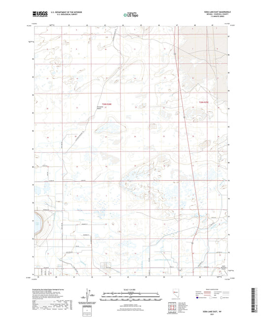 Soda Lake East Nevada US Topo Map Image