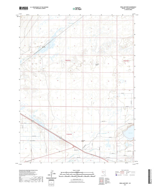 Soda Lake West Nevada US Topo Map Image