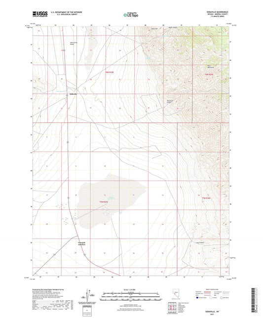 Sodaville Nevada US Topo Map Image