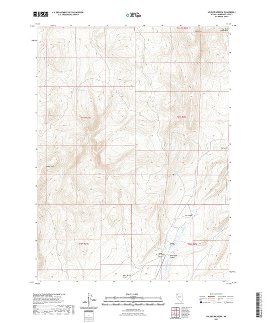 Soldier Meadow Nevada US Topo Map Image