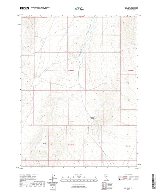 Sou Hills Nevada US Topo Map Image