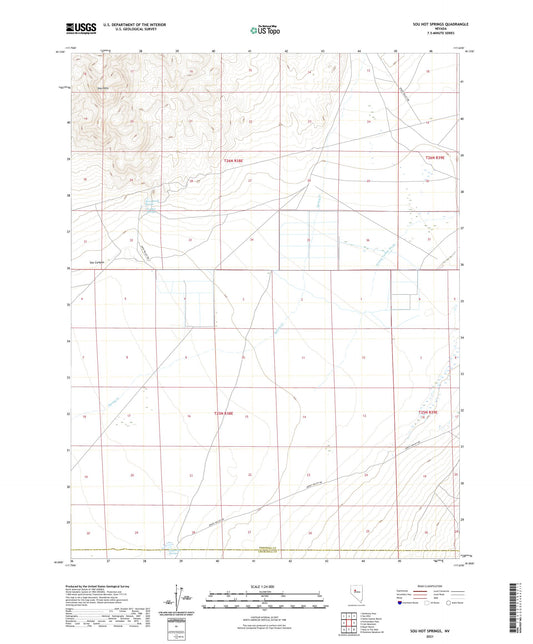 Sou Hot Springs Nevada US Topo Map Image
