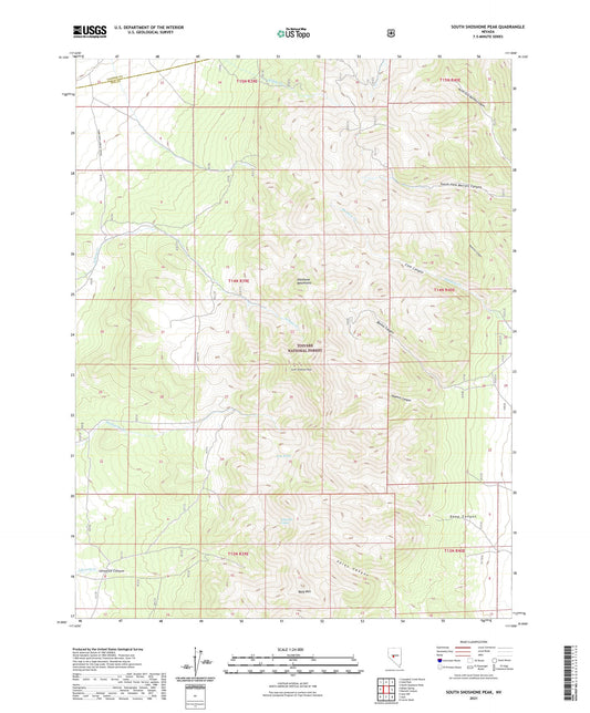 South Shoshone Peak Nevada US Topo Map Image