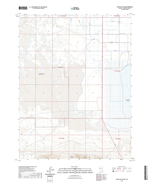 South of Fallon Nevada US Topo Map Image