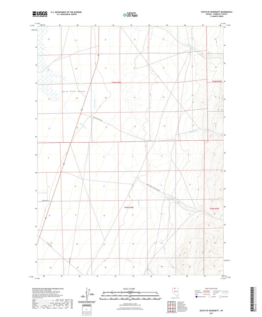 South of McDermitt Nevada US Topo Map Image