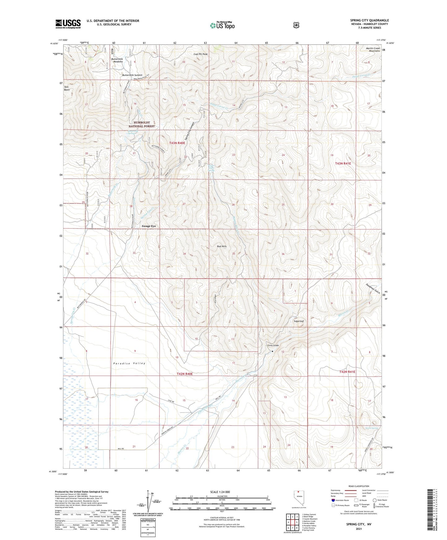 Spring City Nevada US Topo Map Image