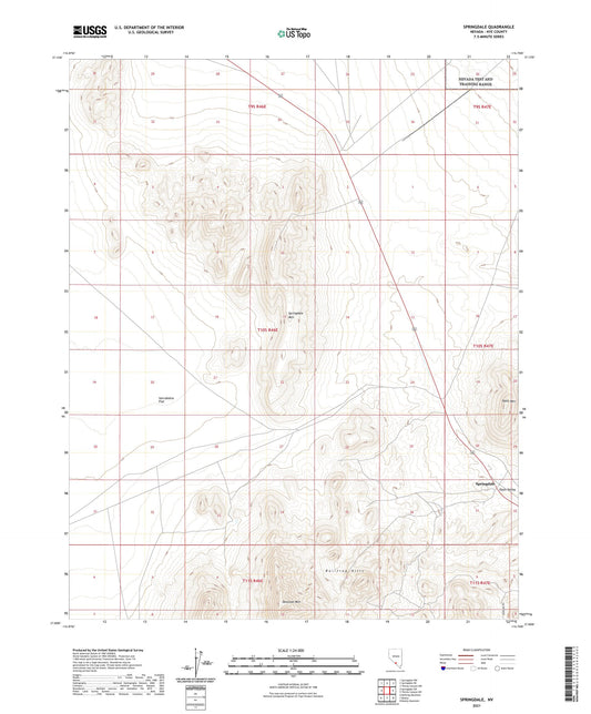 Springdale Nevada US Topo Map Image