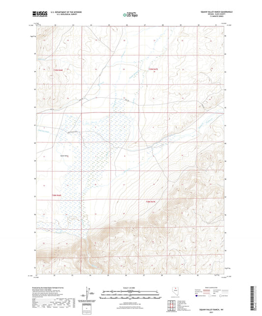 Squaw Valley Ranch Nevada US Topo Map Image