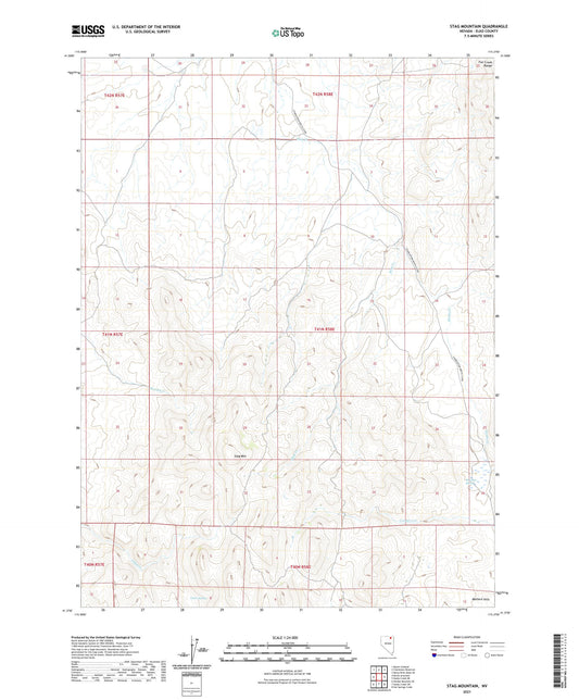 Stag Mountain Nevada US Topo Map Image