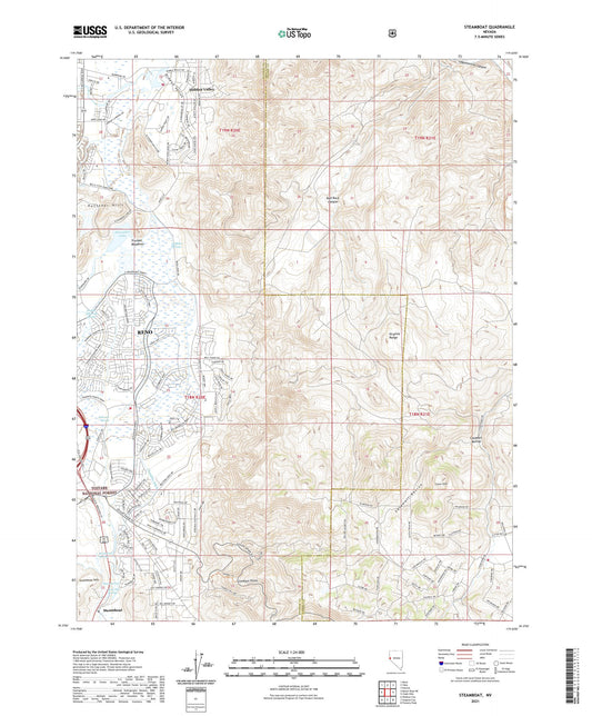 Steamboat Nevada US Topo Map Image