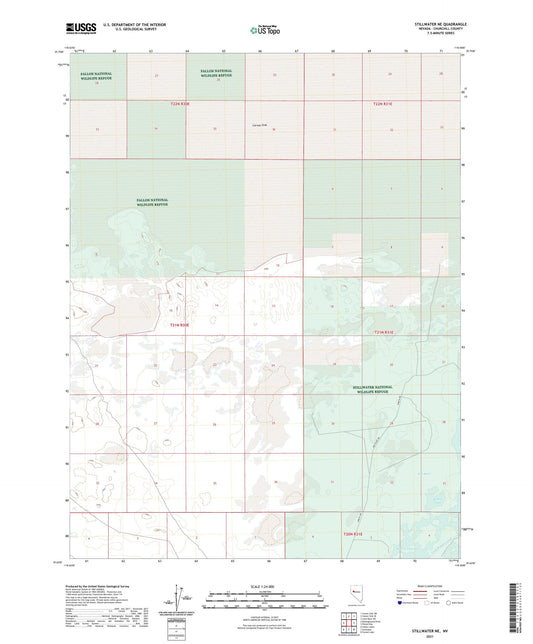 Stillwater NE Nevada US Topo Map Image