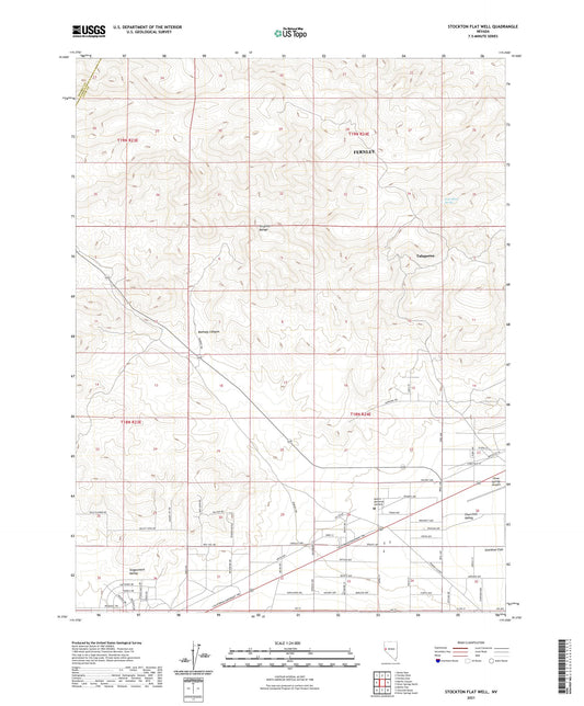 Stockton Flat Well Nevada US Topo Map Image