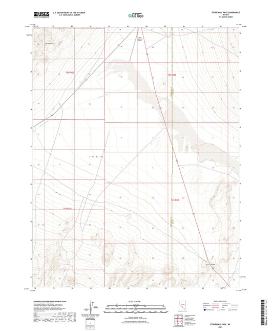 Stonewall Pass Nevada US Topo Map Image