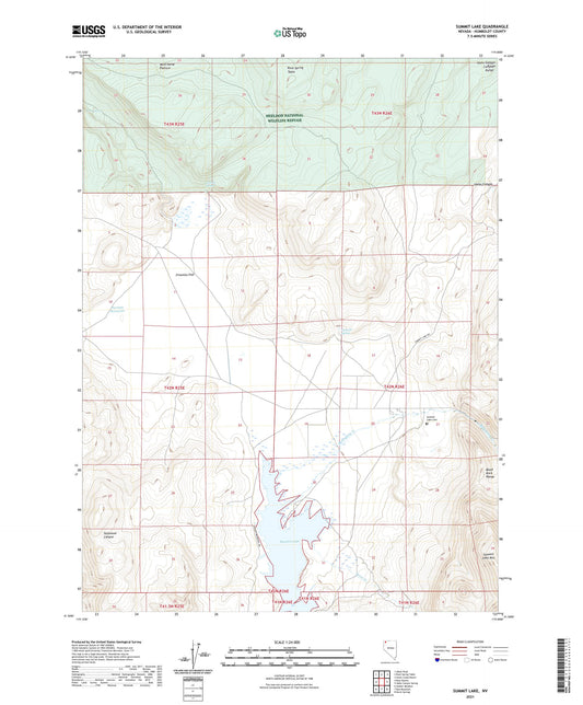 Summit Lake Nevada US Topo Map Image