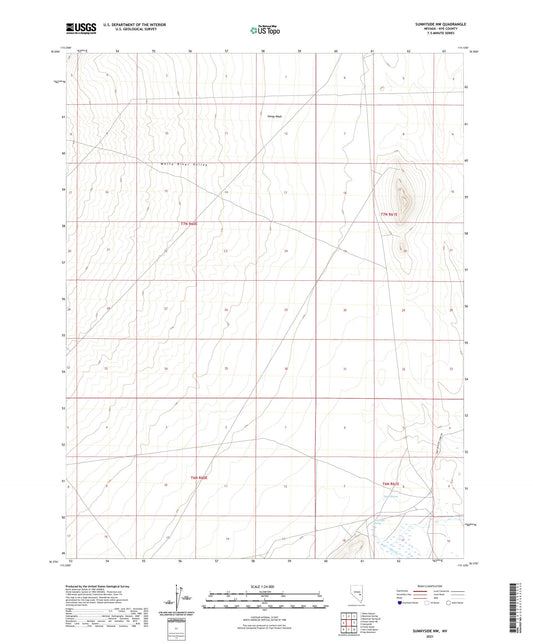 Sunnyside NW Nevada US Topo Map Image