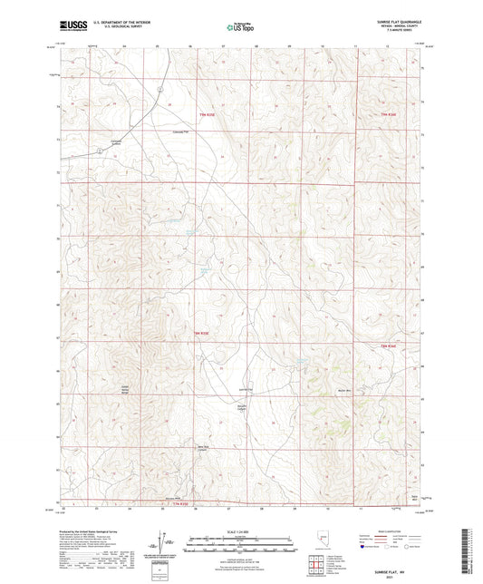 Sunrise Flat Nevada US Topo Map Image