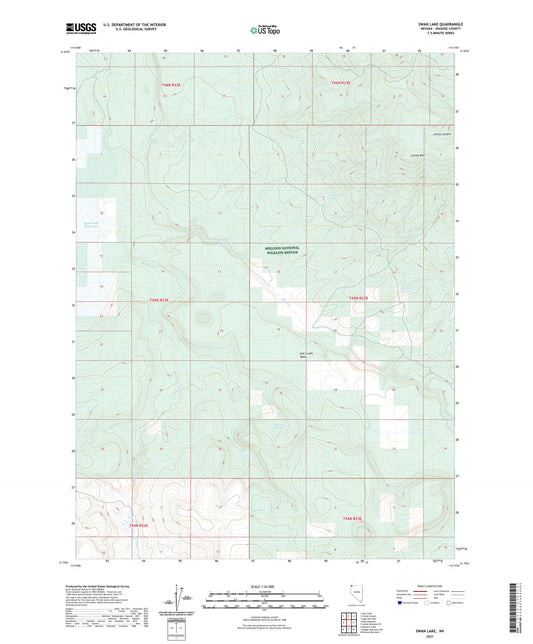 Swan Lake Nevada US Topo Map Image