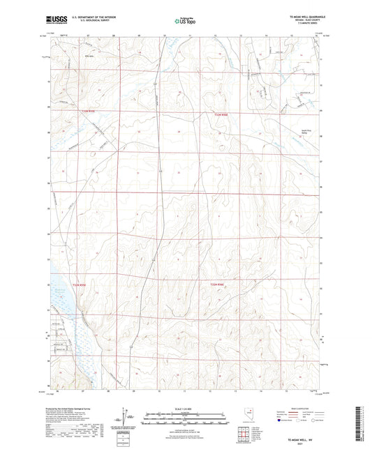 Te-Moak Well Nevada US Topo Map Image