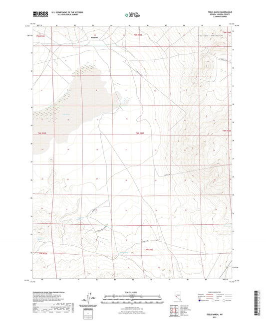 Teels Marsh Nevada US Topo Map Image