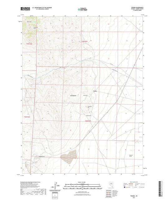 Tenabo Nevada US Topo Map Image