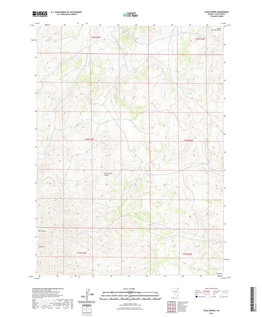 Texas Spring Nevada US Topo Map Image
