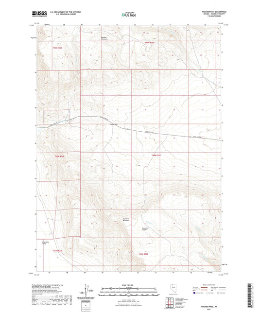 Thacker Pass Nevada US Topo Map Image