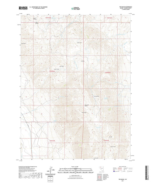The Banjo Nevada US Topo Map Image