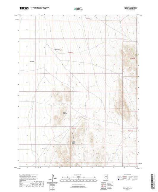 The Bluffs Nevada US Topo Map Image