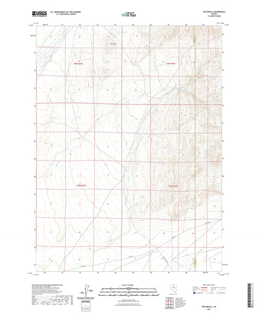 The Knolls Nevada US Topo Map Image